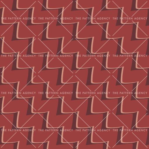 A seamless pattern with diagonal steps in orange and dark red on a red background background.