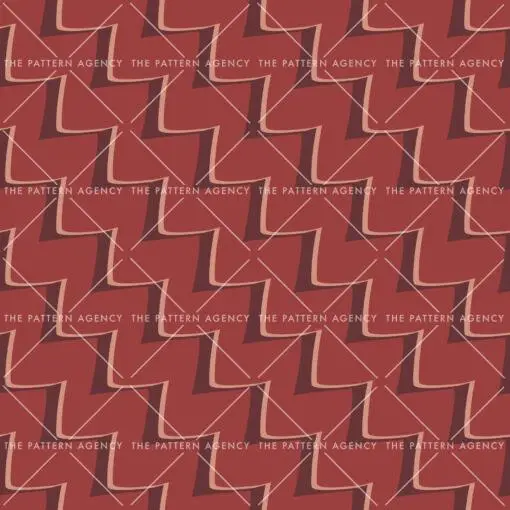 A seamless pattern with diagonal steps in orange and dark red on a red background background.