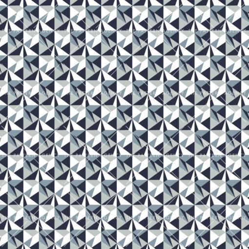 A seamless geometric pattern of triangles on a blue background. The triangles are arranged in a regular pattern that creates a repetitive effect.