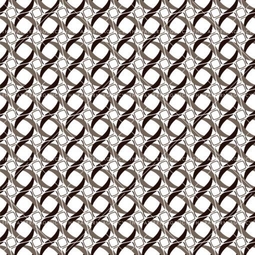 The image features a creative pattern of circles in brown and black against a white background. The circles are intricately designed, giving the pattern a dynamic and engaging appearance.