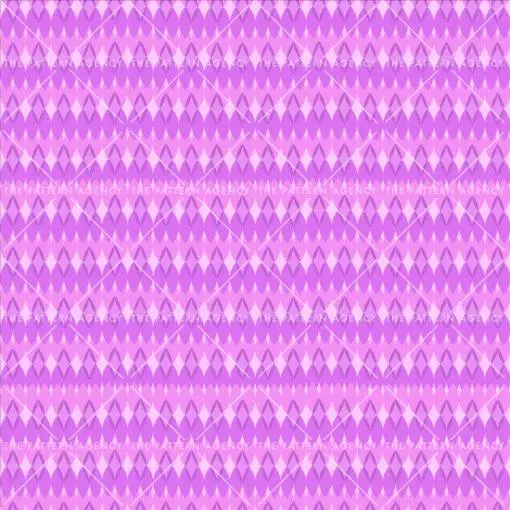 A seamless pattern with purple and white geometric shapes on a white background. The pattern consists of triangles, squares and circles arranged in a random pattern. The pattern is repeated horizontally and vertically to create an endless surface.