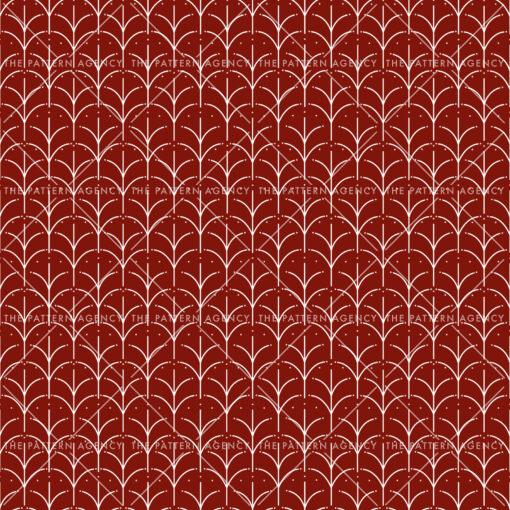 An energetic abstract surface pattern of white and red shapes on a black background. The dynamic organization of the shapes creates a sense of movement and energy, and the contrast between the white and red colors makes the pattern stand out and catch the eye.