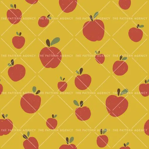 Apples with yellow background.