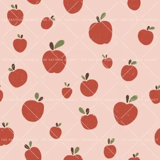 Apples with pink background.